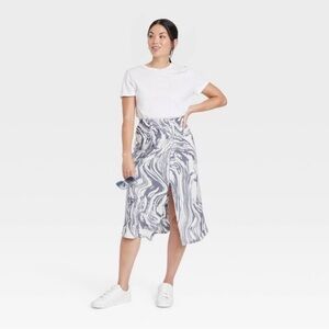 Target - a new day SM blue and white marble skirt
